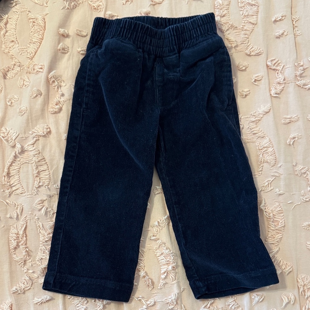 Navy Blue Kids Corduroy Pants TBBC